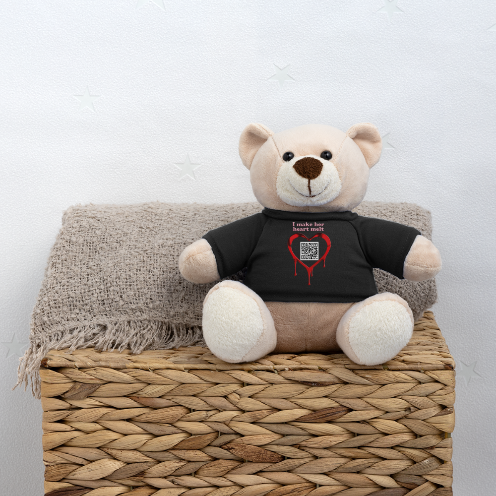 Teddybär mit herz - Schwarz