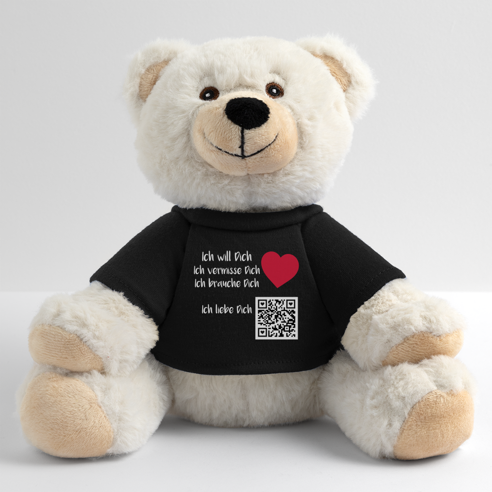 TeddyBär mit "Ich Liebe dich" Style [Customized] - Schwarz