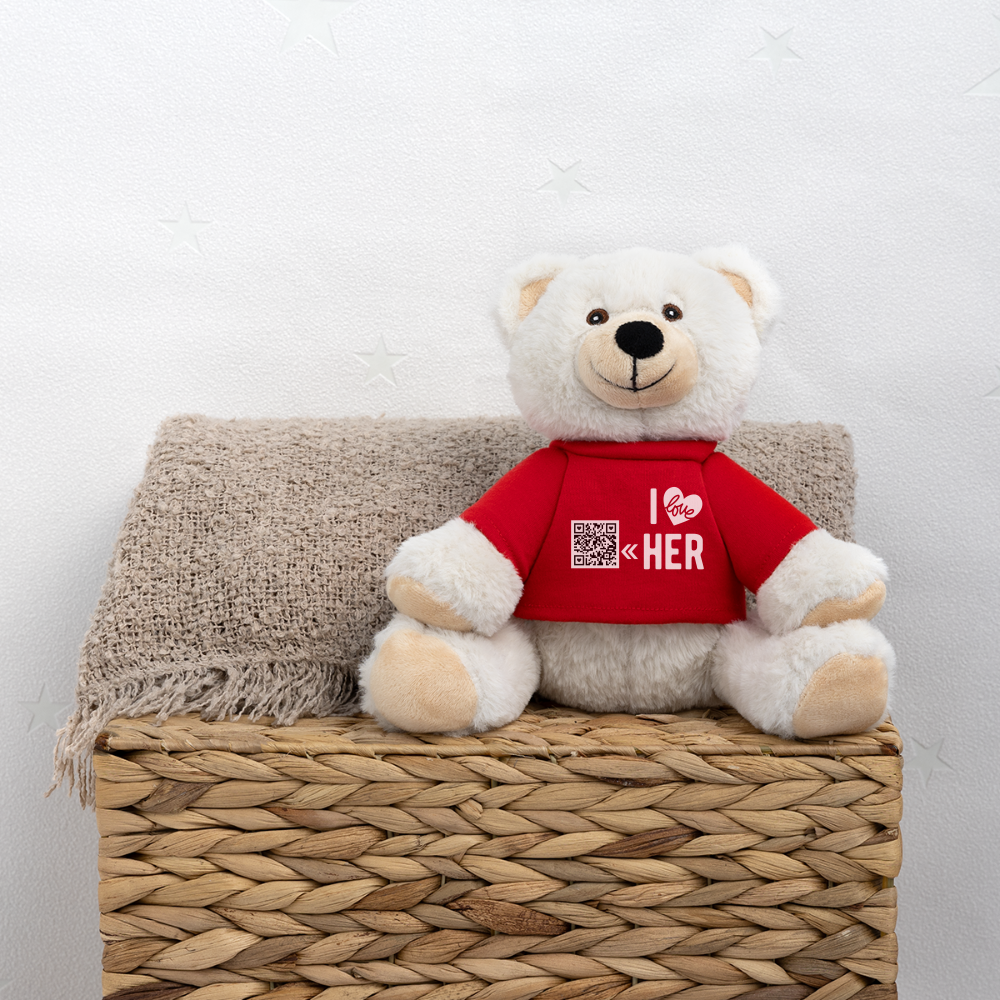 TeddyBär mit "I Love Her" Style [Customized] - Rot