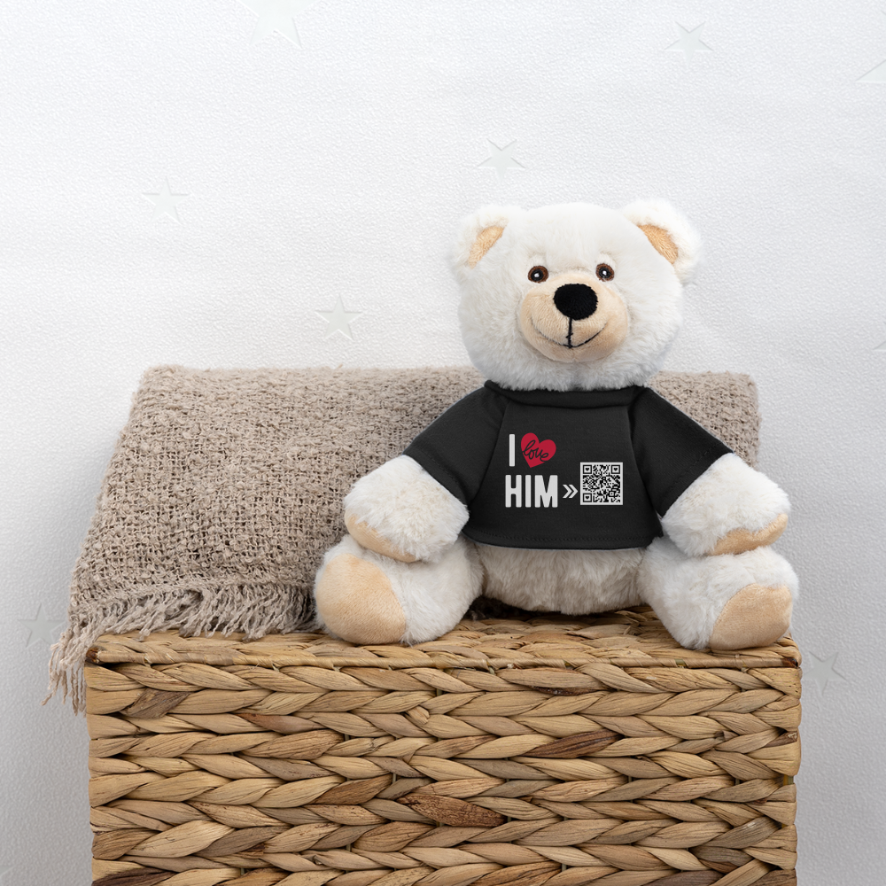 TeddyBär mit "I Love Him" Style [Customized] - Schwarz