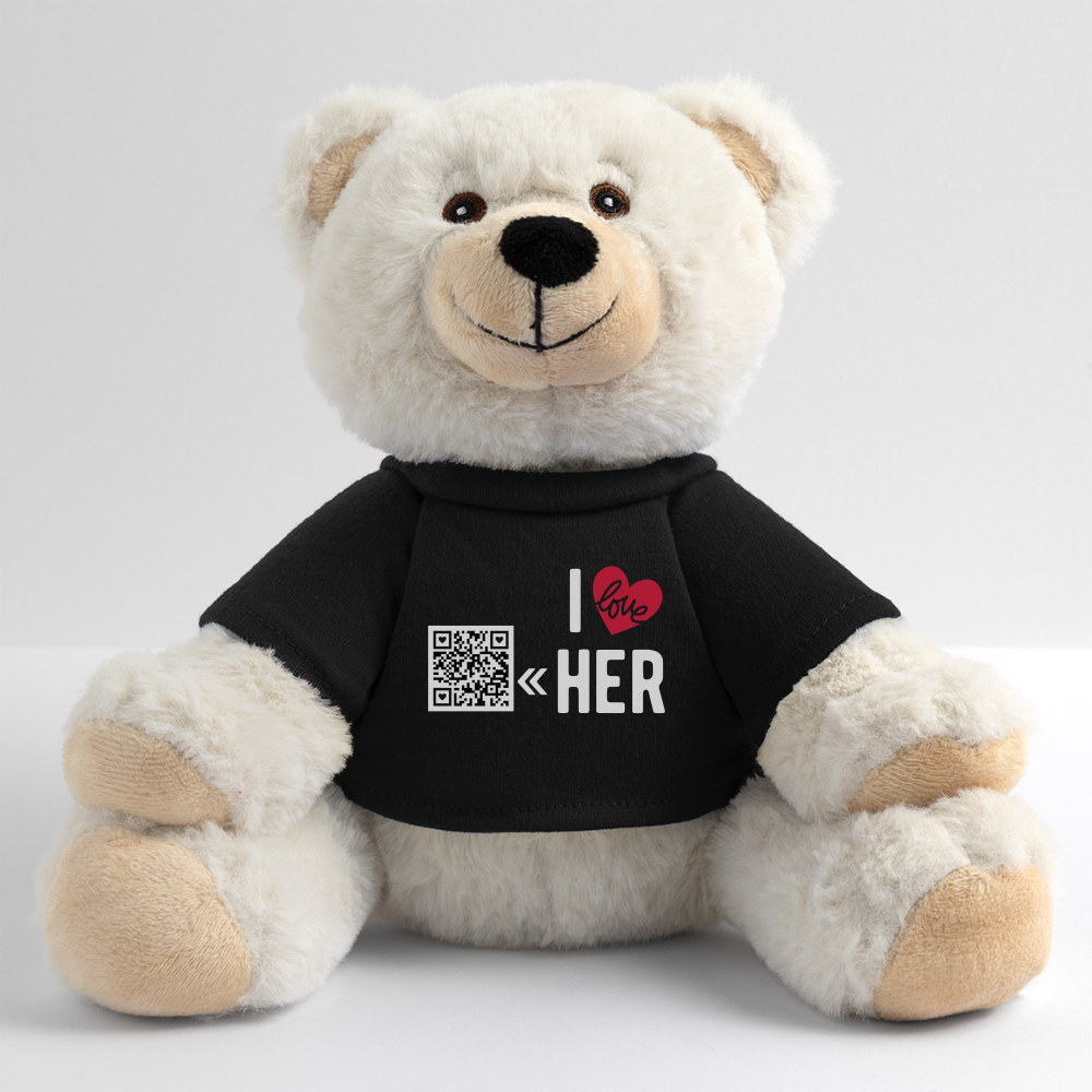 TeddyBär mit "I Love Her" Style [Customized] - Schwarz