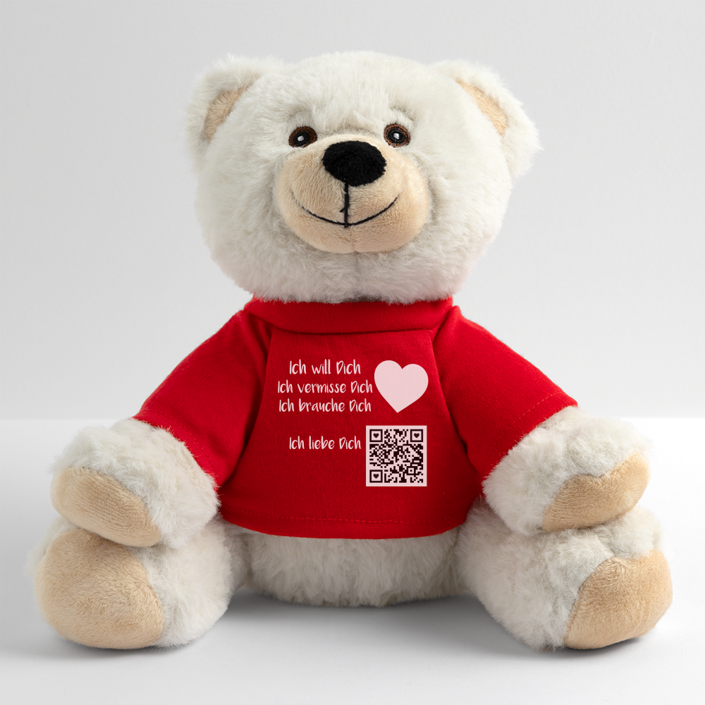 TeddyBär mit "Ich Liebe dich" Style [Customized] - Rot