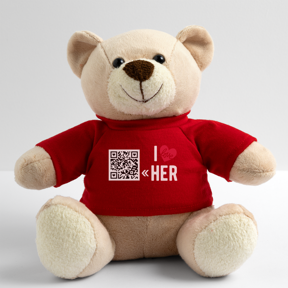 Teddybär mit "I Love Her" style (Customized)