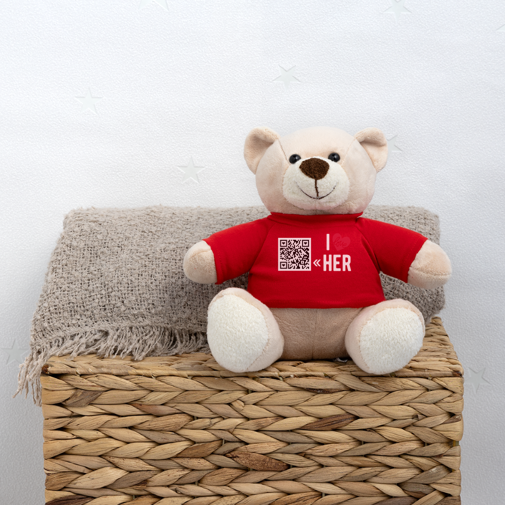 Teddybär mit "I Love Her" style (Customized)