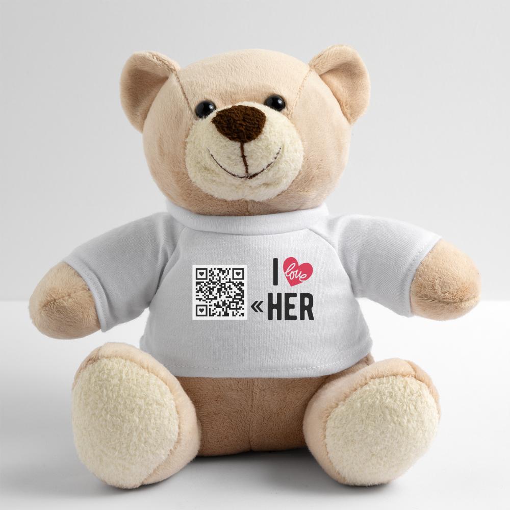 Teddybär mit "I Love Her" style (Customized)