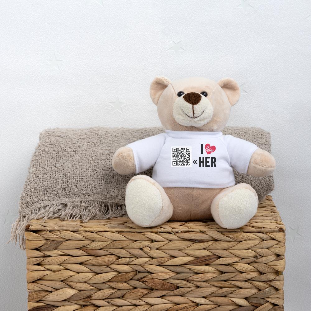 Teddybär mit "I Love Her" style (Customized)