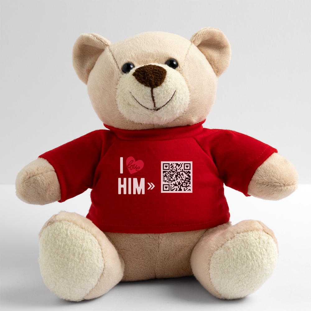 Teddybär mit "I Love Him" style (Customized)